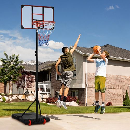 SPORTNOW Kids Adjustable Basketball Hoop and Stand with Wheels, 1.8-2m