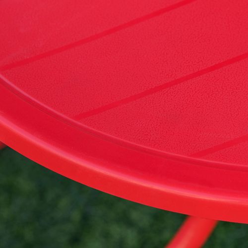 Kids Folding Outdoor Picnic Table and Chair Set Ladybug Pattern