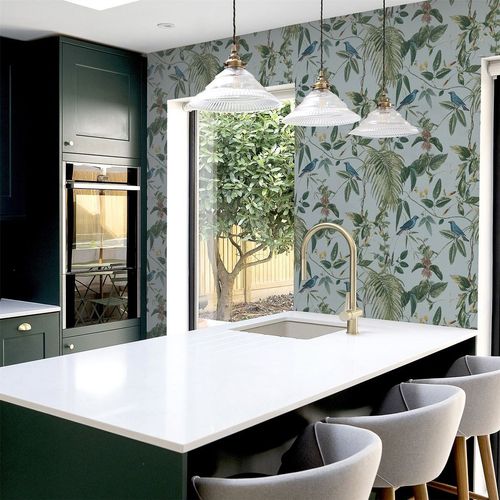 Wallpaper, Exotic Garden Blue sw12