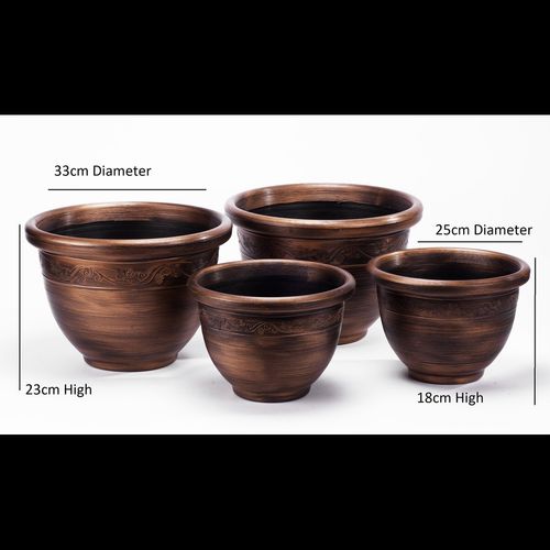 Pk 4 Wenlock Planters - Antique Bronze