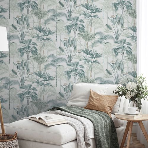 Wallpaper, King Palm Green sw12