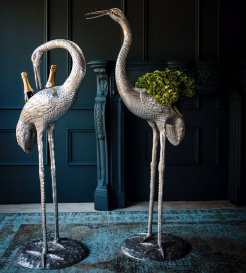 74cm, Nickel Plated Crane Bottle Holder