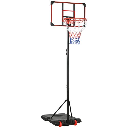 SPORTNOW Kids Adjustable Basketball Hoop and Stand with Wheels, 1.8-2m