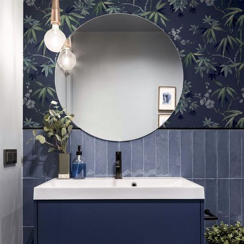 Wallpaper, Jasmine Garden Navy sw12