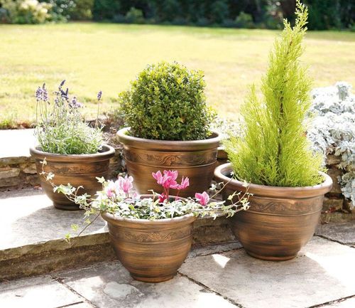 Pk 4 Wenlock Planters - Antique Bronze