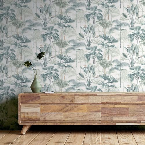 Wallpaper, King Palm Green sw12
