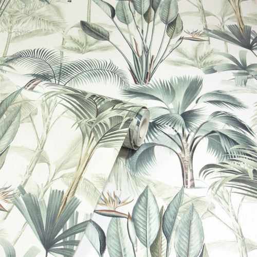 Wallpaper, King Palm Green sw12