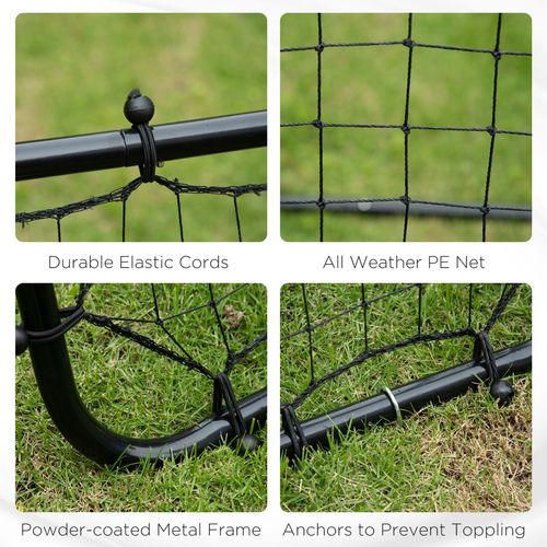 HOMCOM Rebounder Net for Kids and Adults Football Training