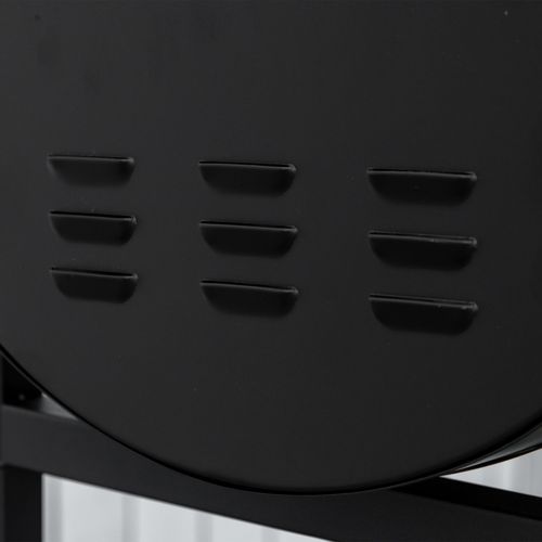 Outsunny Steel 2-Grill Charcoal BBQ with Wheels, Black