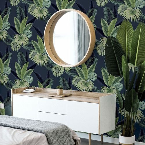 Wallpaper, Miami Tropics Navy sw12