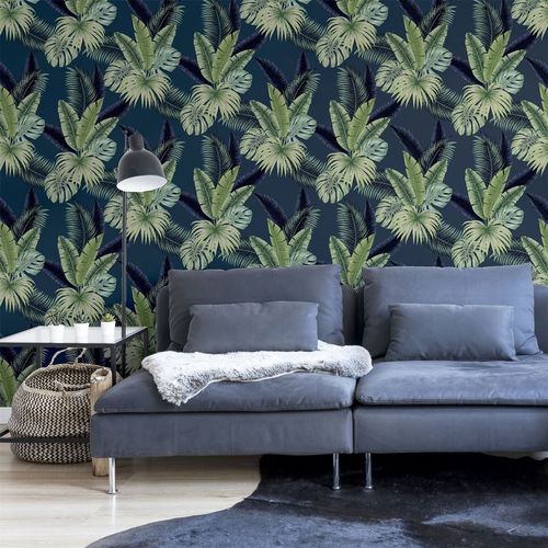 Wallpaper, Miami Tropics Navy sw12