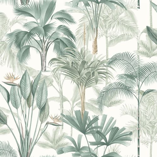 Wallpaper, King Palm Green sw12