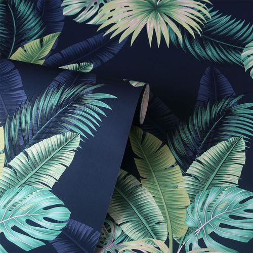 Wallpaper, Miami Tropics Navy sw12