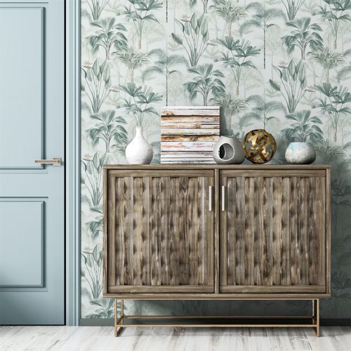 Wallpaper, King Palm Green sw12