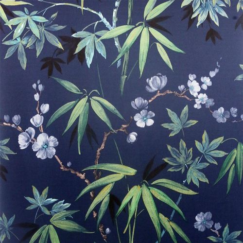 Wallpaper, Jasmine Garden Navy sw12