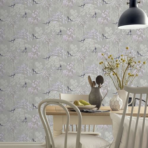 Wallpaper, Japanese Garden Grey sw12