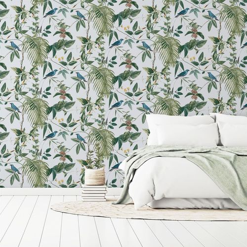 Wallpaper, Exotic Garden Blue sw12